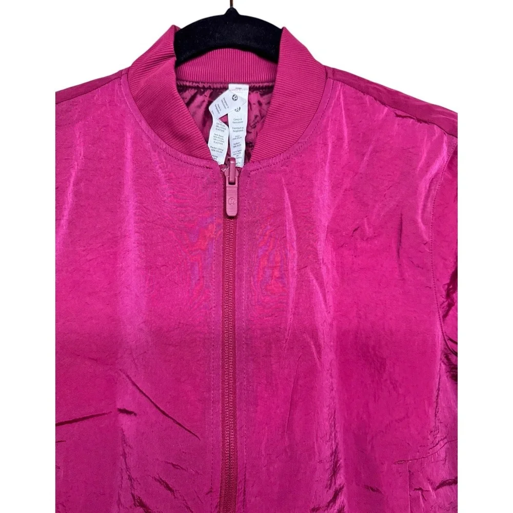 Lululemon Non-Stop Bomber Jacket‎ Reversible Pomegranate Women's Size 8